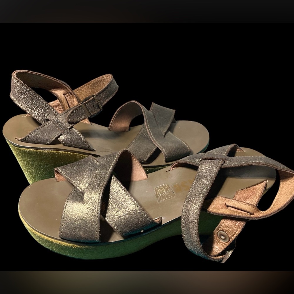 Kork-Ease iconic Ava platform wedge that graced the Studio 54 dance floor.